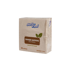 Soft n Cool Paper Folded Brown Napkin 33 X 33 cm