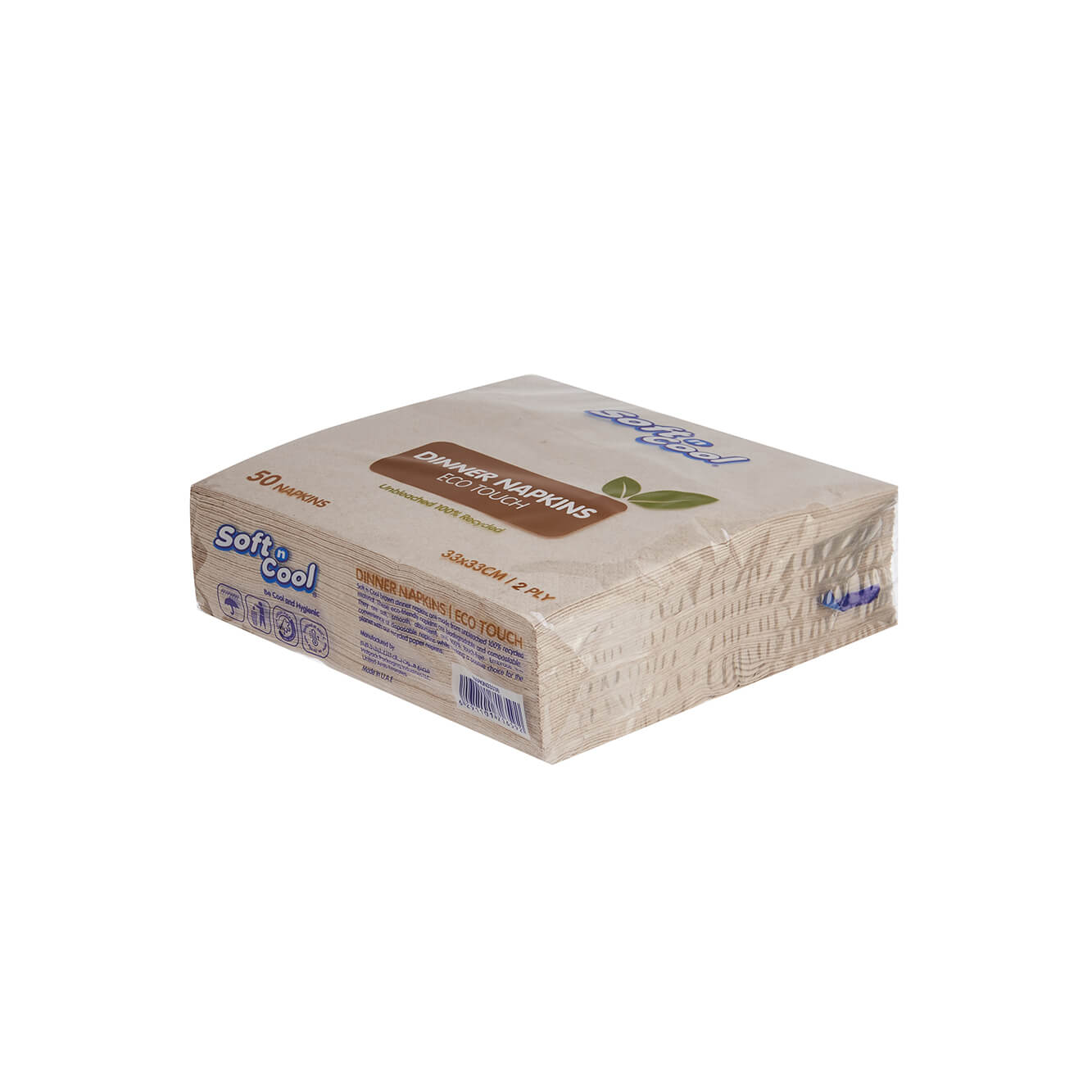 Soft n Cool Paper Folded Brown Napkin 33 X 33 cm