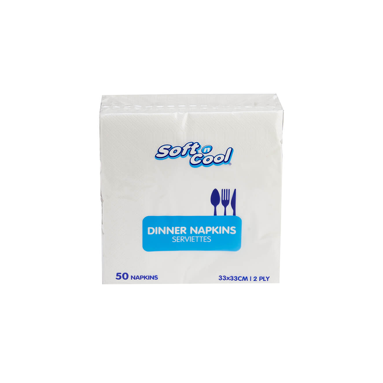Soft n Cool Paper Folded Dinner Napkin 33 X 33 cm 2000 Pieces - hotpackwebstore.com