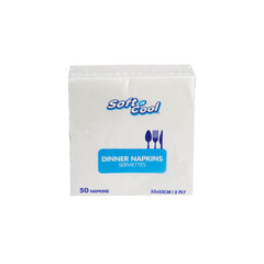 Soft n Cool Paper Folded Dinner Napkin 33 X 33 cm 2000 Pieces - hotpackwebstore.com