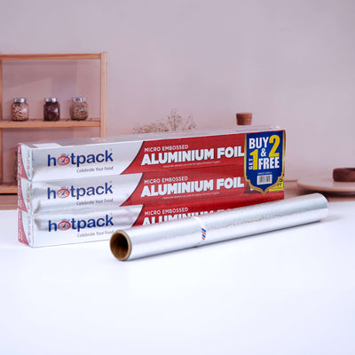 Aluminium Foil 37.5 Sqft 2+1 Free Offer Pack - hotpackwebstore.com