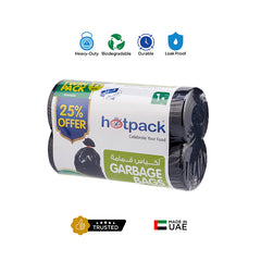 Twin Pack Garbage Roll Black 65x95cm 30 Gallon 25 % off - hotpackwebstore.com