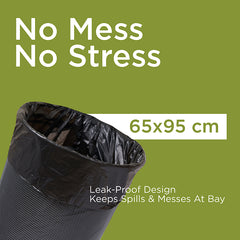 Twin Pack Garbage Roll Black 65x95cm 30 Gallon 25 % off - hotpackwebstore.com