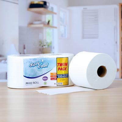 لفافة ماكسي رول سوفت و كول مزدوجة ، ٣٠٠ متر