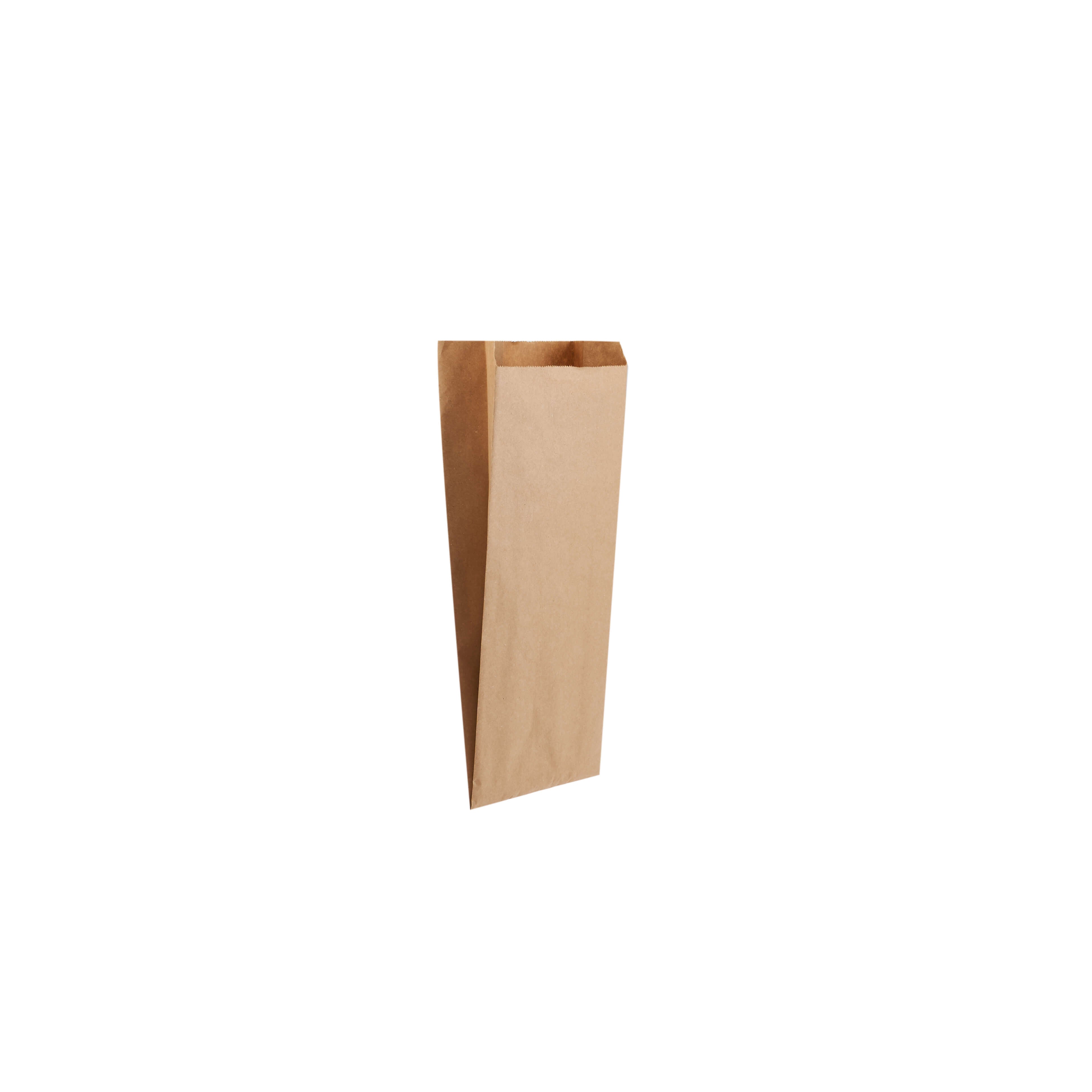 140x75x330 mm Brown Pinch or Flat Bottom Kraft Paper Bags - Hotpack Global