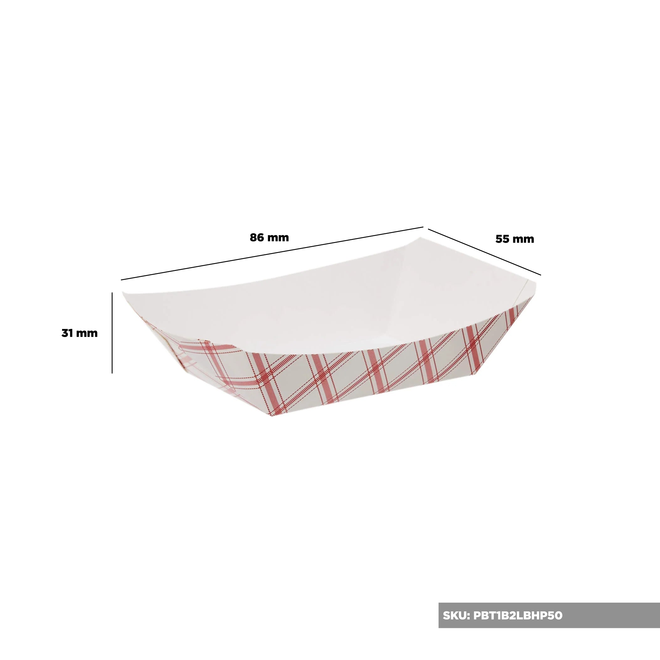 Red and White Paper Boat Tray - hotpackwebstore.com