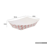 Red and White Paper Boat Tray - hotpackwebstore.com