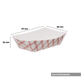 Red and White Paper Boat Tray - hotpackwebstore.com