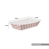 Red and White Paper Boat Tray - hotpackwebstore.com