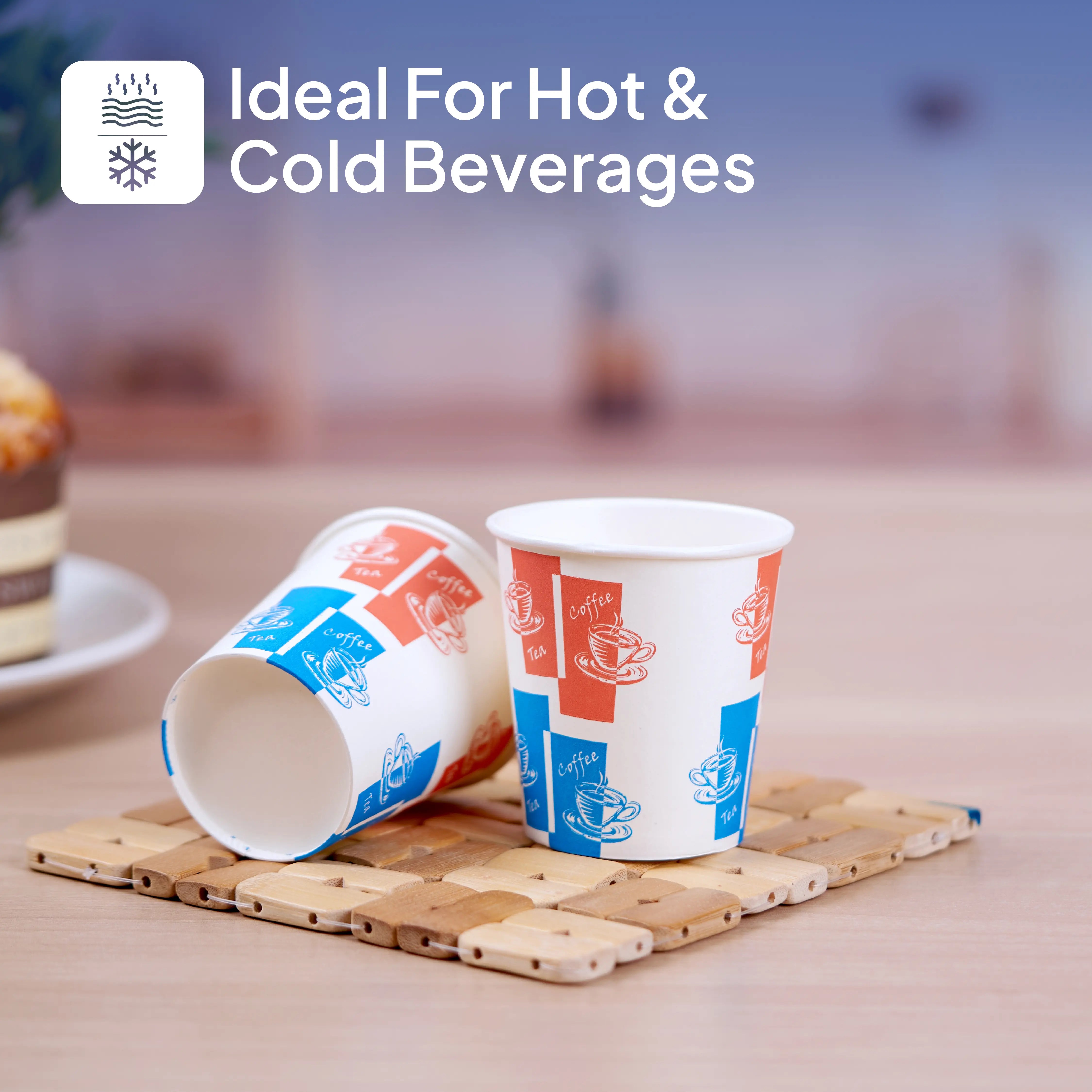 Printed Single Wall Paper Cups 6 Oz