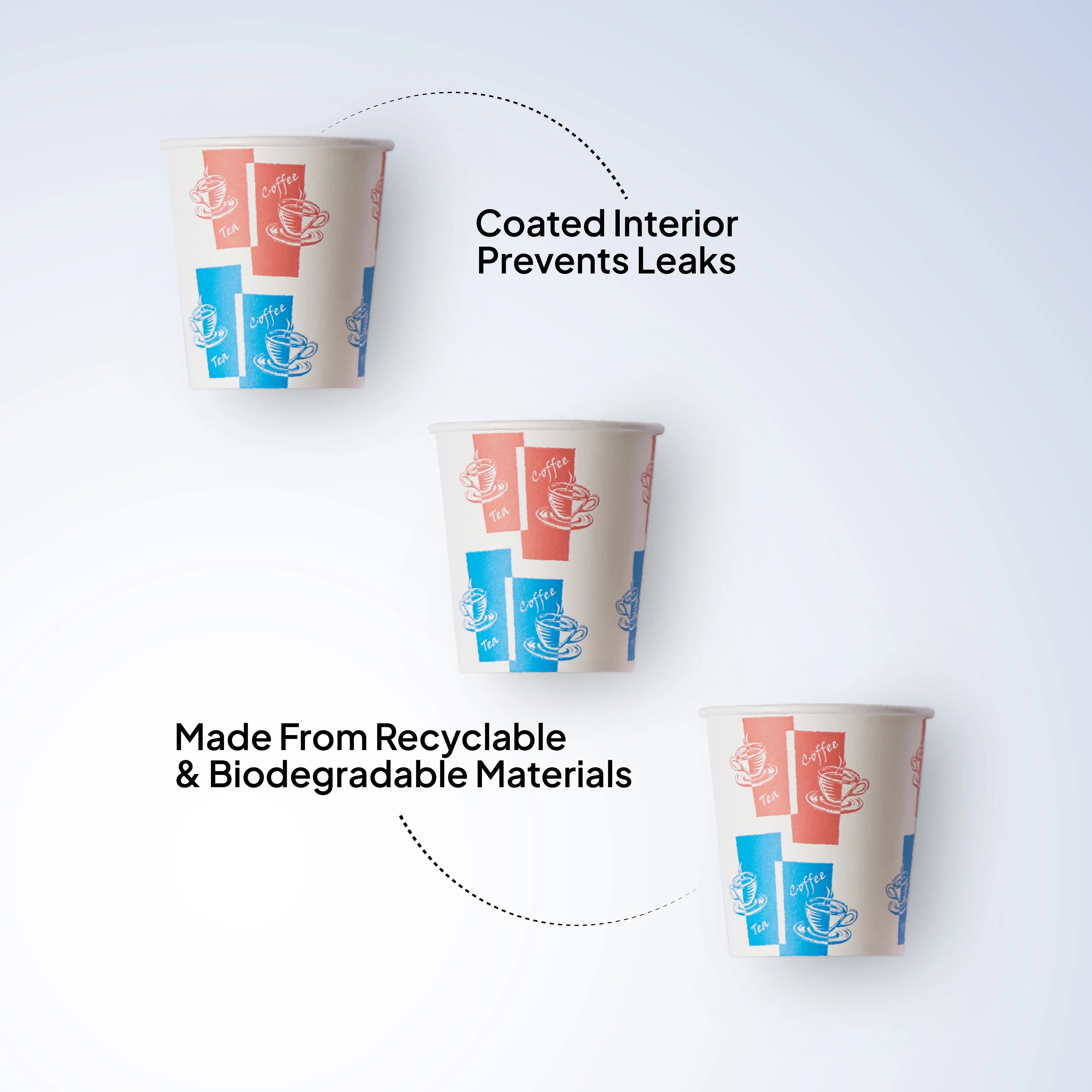 Printed Single Wall Paper Cups 6 Oz