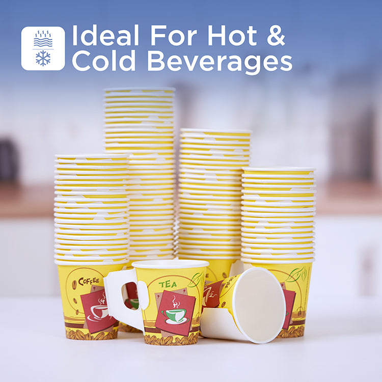 7 Oz Printed Single Wall Paper Cups with Handle – hotpackwebstore.com