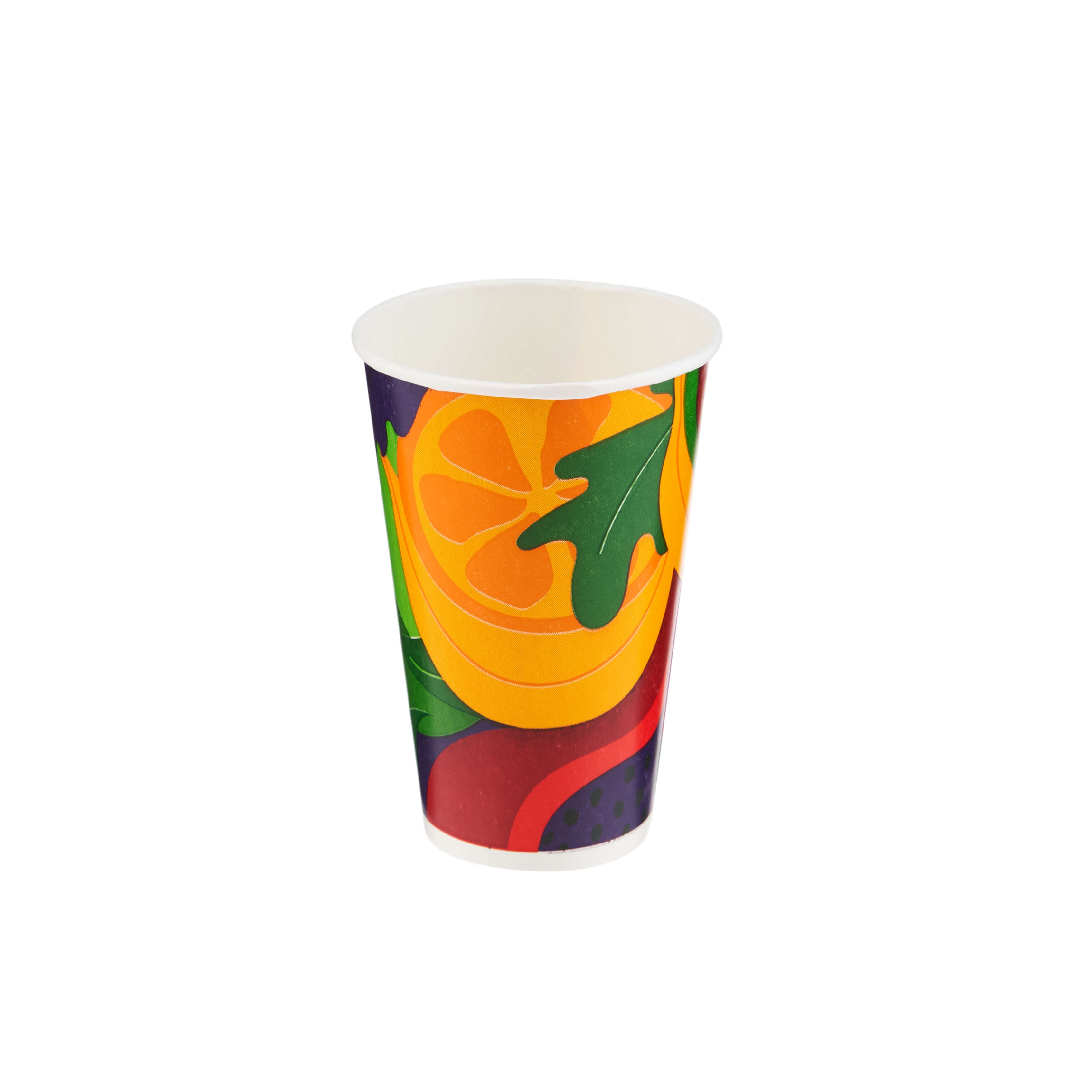 12 Oz Printed Single Wall Paper Juice Cups - hotpackwebstore.com