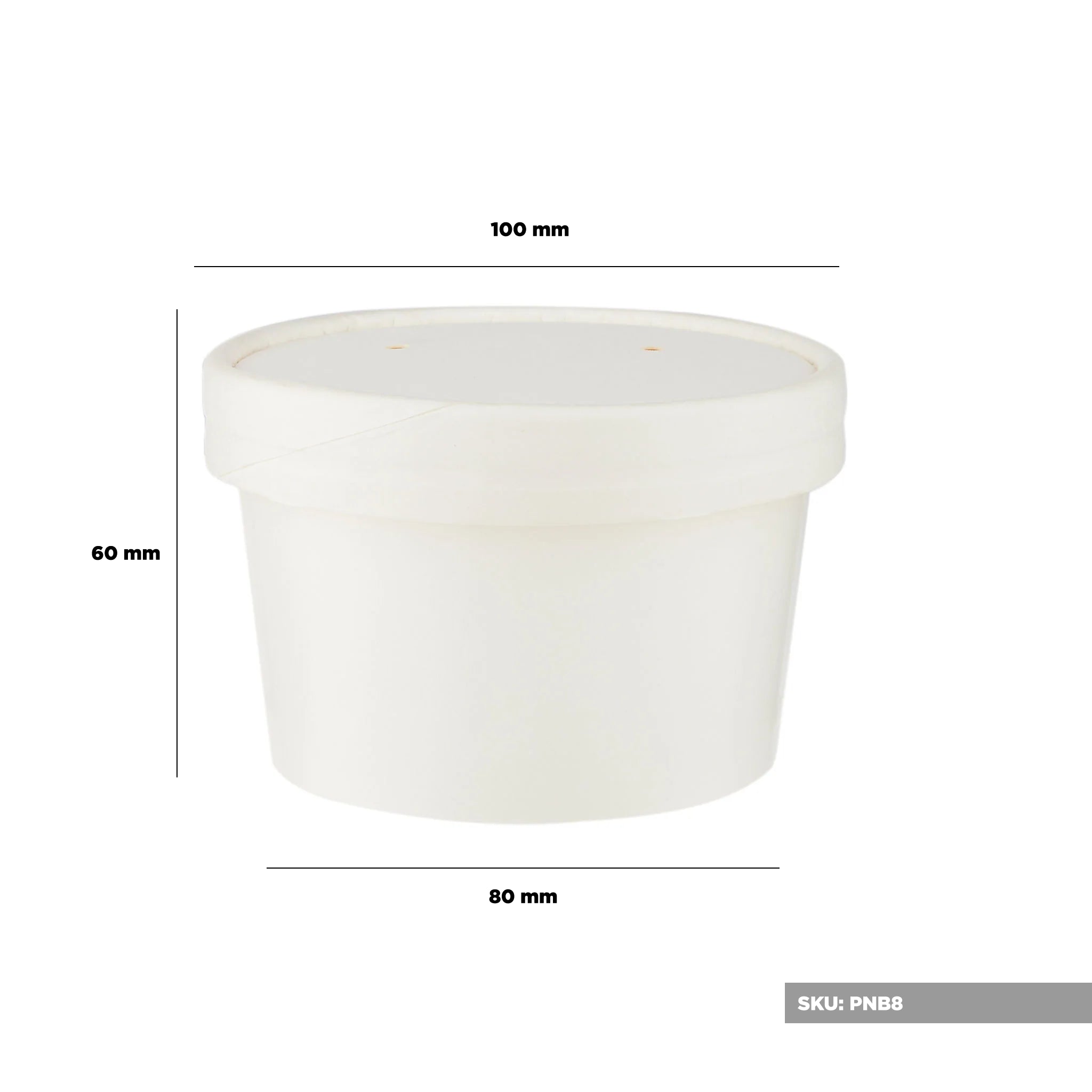 White Paper Noodle Bowl with Paper Lid - hotpackwebstore.com