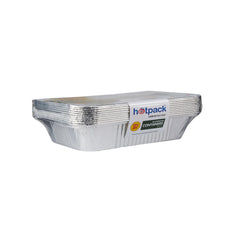 Aluminum Food Storage Container Silver With Lid 3650cc 10 Pieces - hotpackwebstore.com