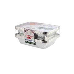 Aluminum Twin Pack Food Storage Container 3650 cc - hotpackwebstore.com