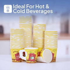 Offer Pack Single Wall Paper Cup With Handle