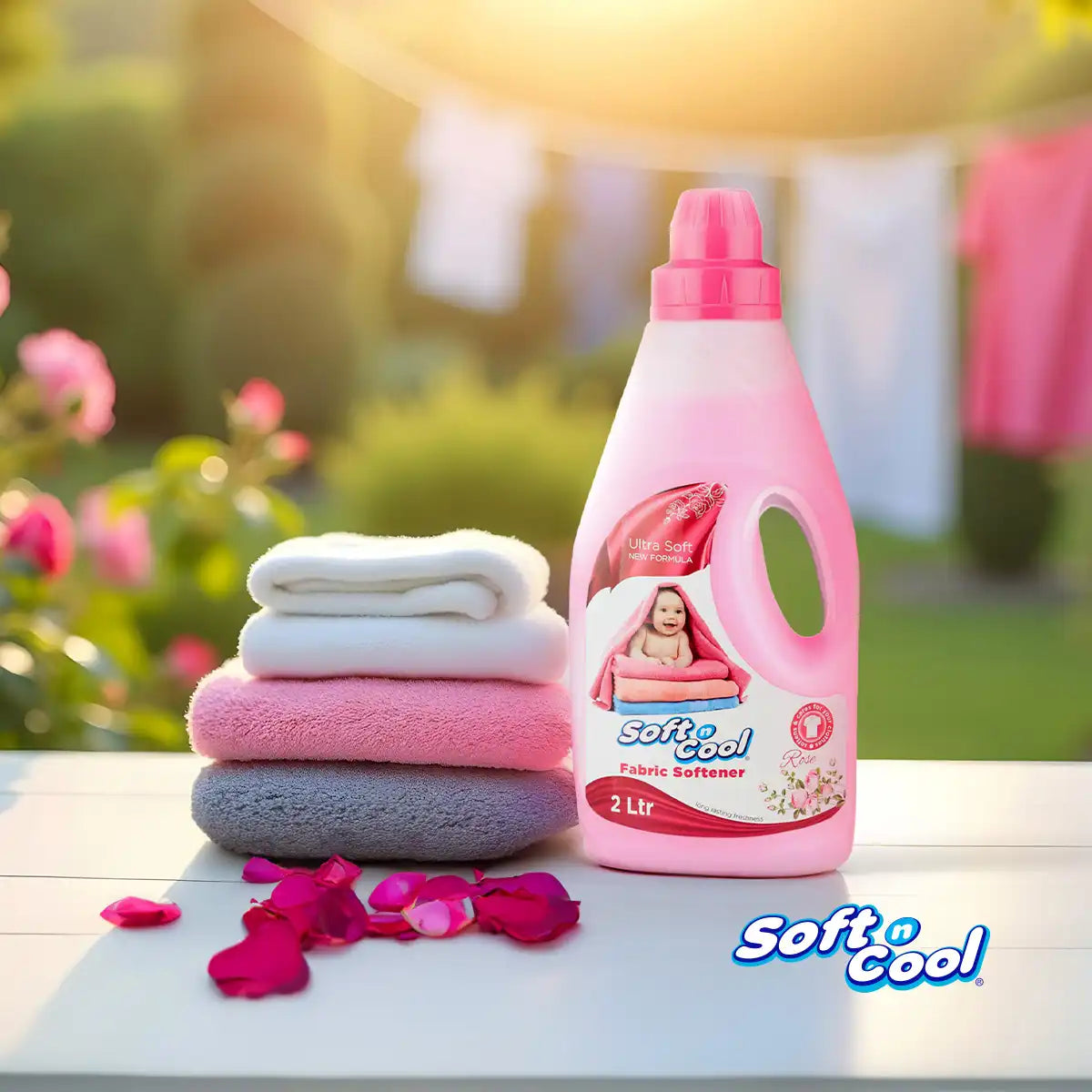 Rose Fabric Softener Washing Liquid 2 Liters - hotpackwebstore.com