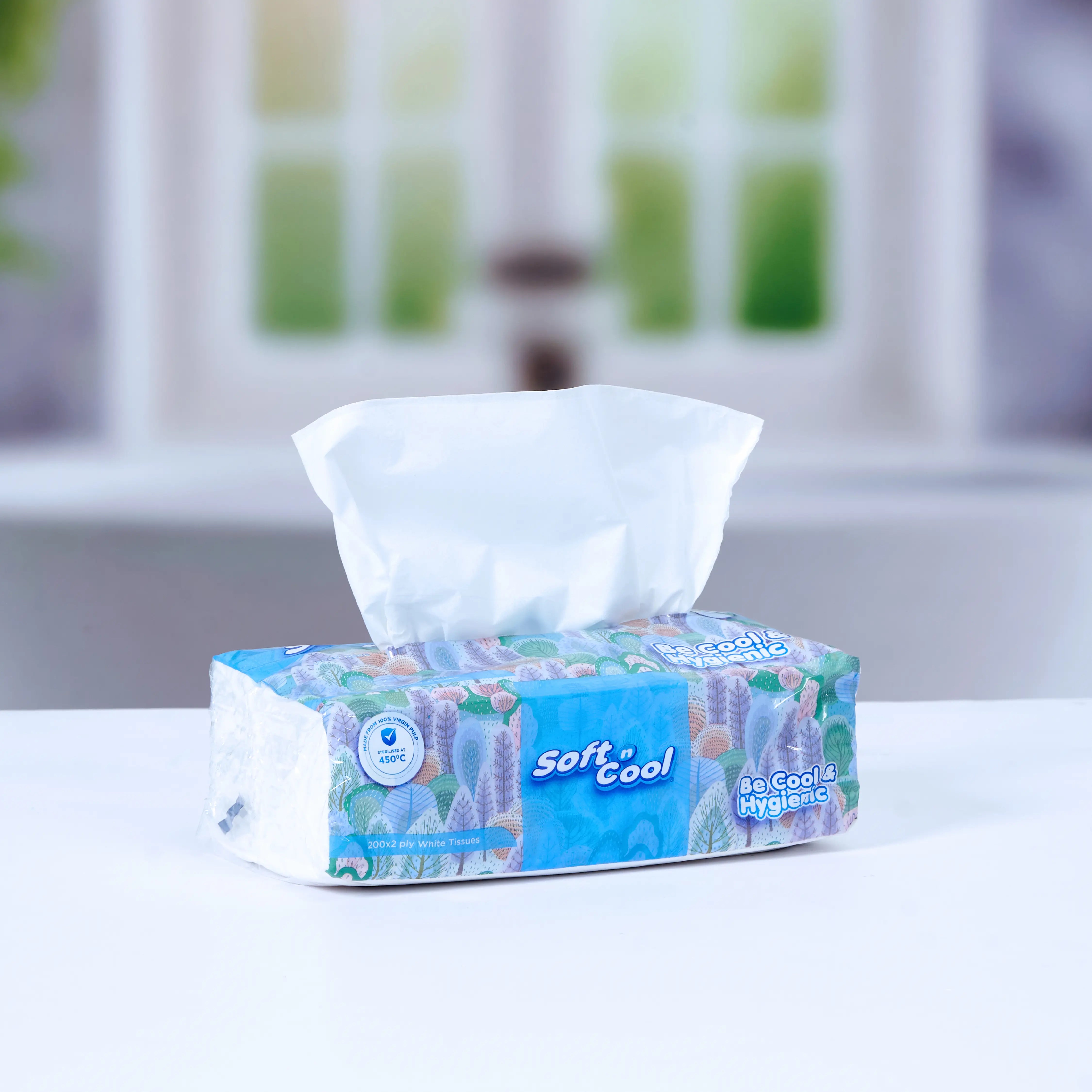 Soft n Cool Facial Tissue Nylon Pack 200 Sheets x 2 ply