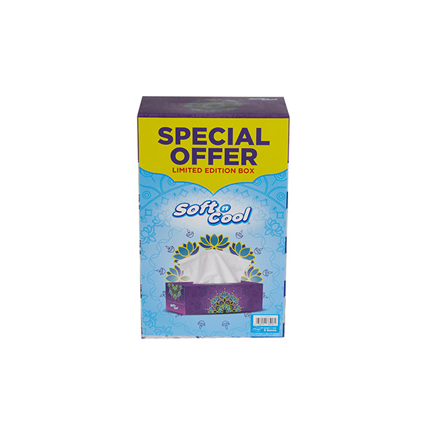 Soft n Cool Facial Tissues  - 130 Sheets x 2 ply 4 Boxes + 1 FREE Diwali Special Edition