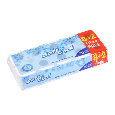 Soft n Cool Toilet Rolls 400 Sheets x 2 Ply 10 Rolls - hotpackwebstore.com