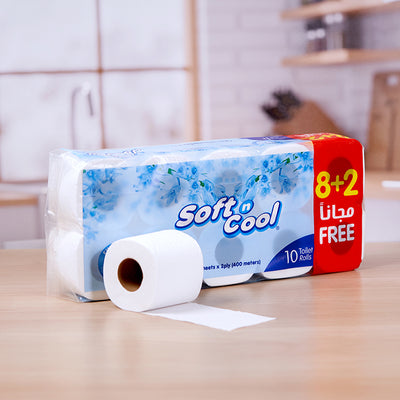 Soft n Cool Toilet Rolls 400 Sheets x 2 Ply 10 Rolls - hotpackwebstore.com