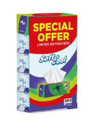 Soft n Cool Facial Tissue 4 box + 1 Box Free World Cup Edition