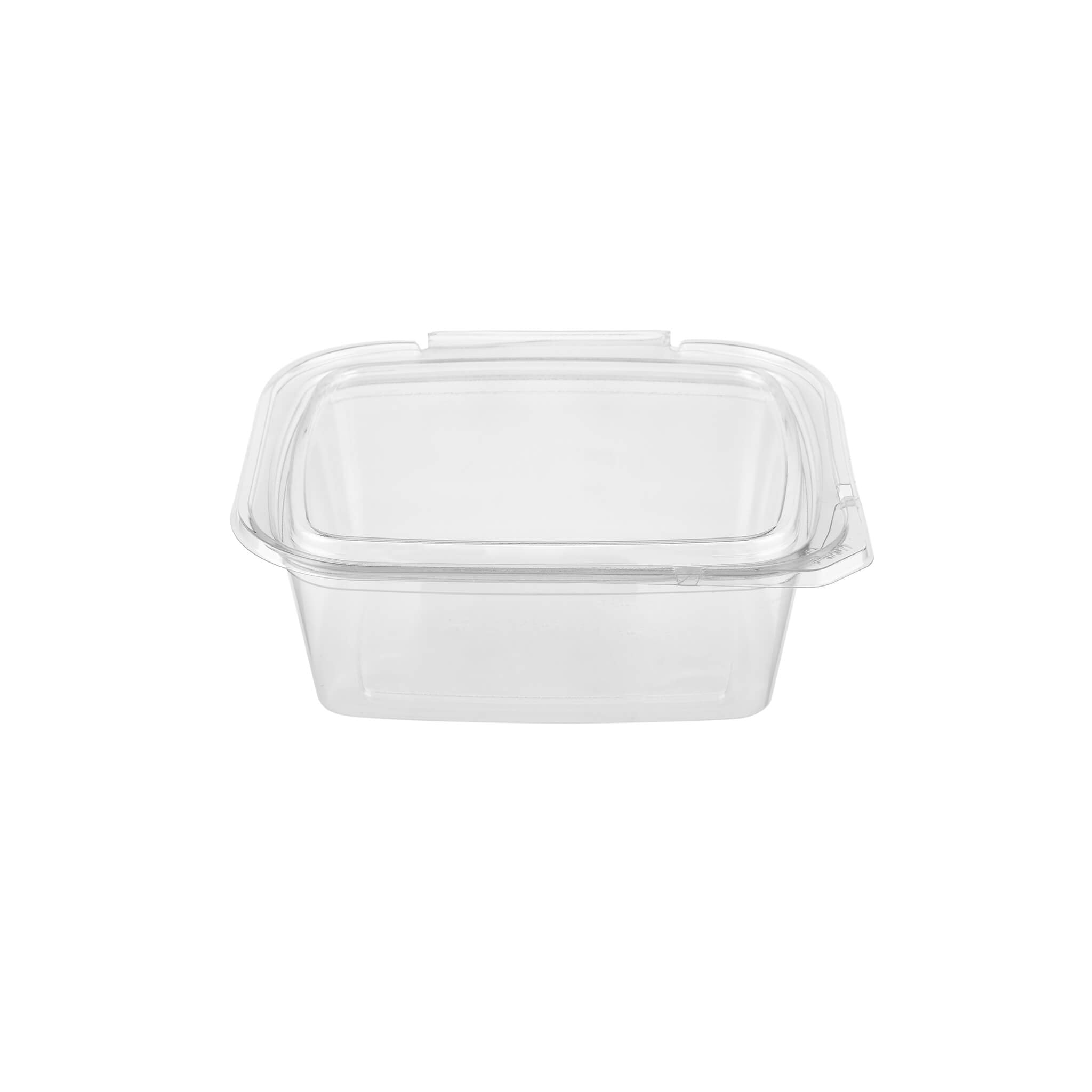 Tamper Tek 48 oz Rectangle Clear Plastic Salad Container - with Lid,  Tamper-Evident - 8 3/4