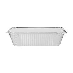 Aluminium Containers with Lid 8368 ( 680 CC ) 197 mm Length x 124 mm Width x 46 mm Height 10 Pieces - hotpackwebstore.com - Aluminium Containers