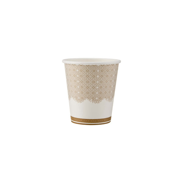 Arabic Design Printed White Paper Cup - hotpackwebstore.com - Single Wall Paper Cups