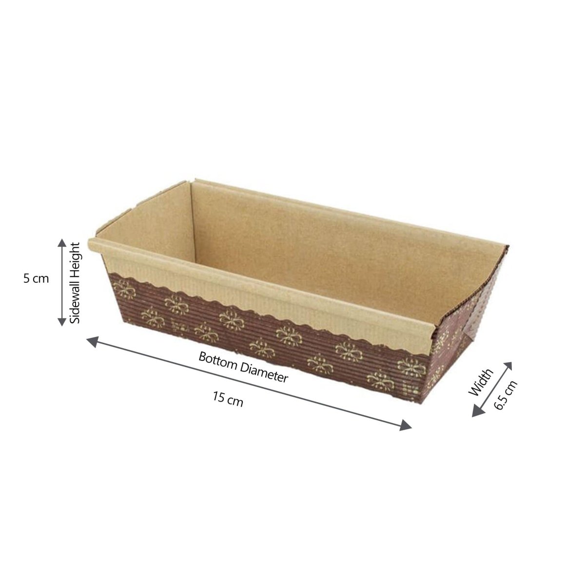 Baking Mold Rectangle 15x6.5x5cm 1000 Pieces - hotpackwebstore.com - Baking Moulds