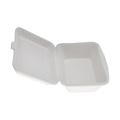 Bio - Degradable Hinged Container 7x5 Inch 500 Pieces - hotpackwebstore.com - Bio - Degradable Containers