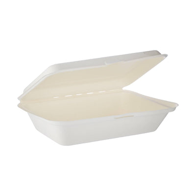 Bio - Degradable Hinged Container 9x6 Inch 500 Pieces - hotpackwebstore.com - Bio - Degradable Containers