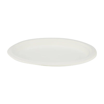 Bio - Degradable Oval Plate 12x10 Inch 100 Pieces - hotpackwebstore.com - Bio - Degradable Plates