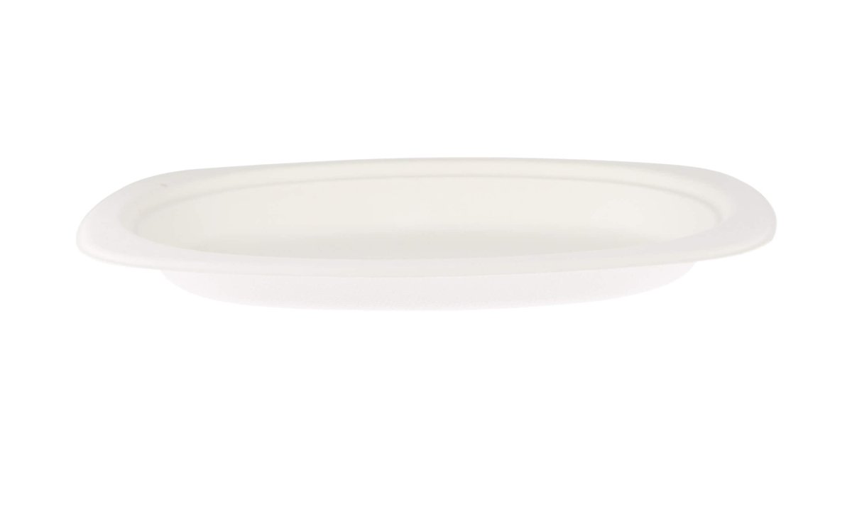 Bio - Degradable Oval Plate 9x6.5 Inch 500 Pieces - hotpackwebstore.com - Bio - Degradable Plates