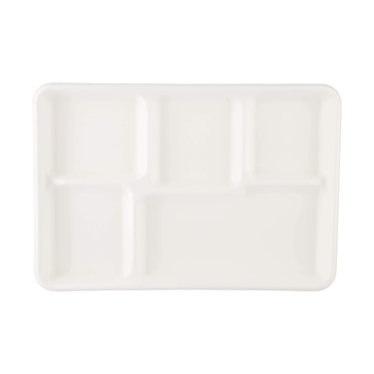 Bio - Degradable Plate 5 - Compartment 12.5 Inch 500 Pieces - hotpackwebstore.com - Bio - Degradable Plates