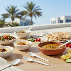 ملعقة قابلة للتحلل الحيوي متوسطة التحمل 2000 قطعة