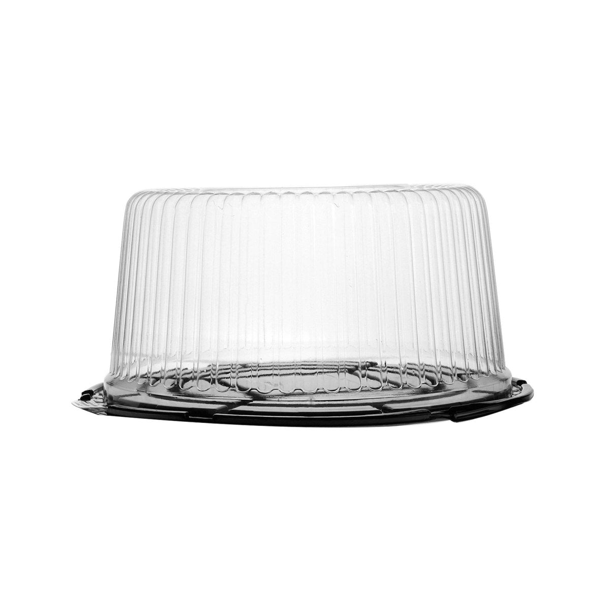 Black Base Cake Container with Clear Lids | 50 Pieces - hotpackwebstore.com