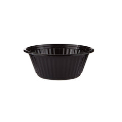 Black Base Heavy Duty Round Container 25 Oz 300 Pieces - hotpackwebstore.com - Black Base Containers