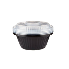 Black Base Heavy Duty Round Container x 300 Pieces