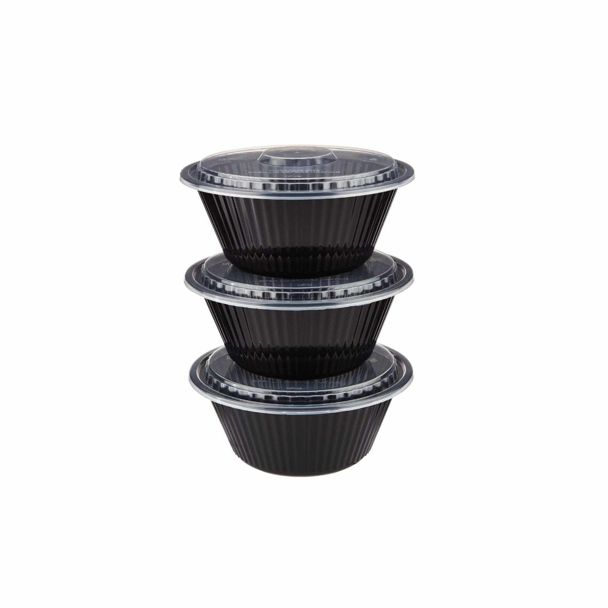 Black Base Heavy Duty Round Container x 300 Pieces