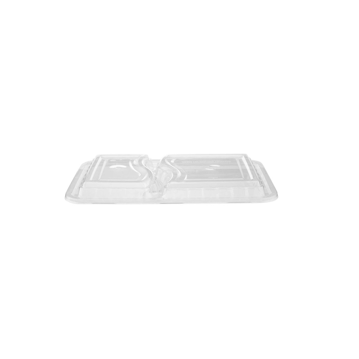 Black Base Rectangular Container 2 Compartments 300 Pieces - hotpackwebstore.com - Black Base Containers