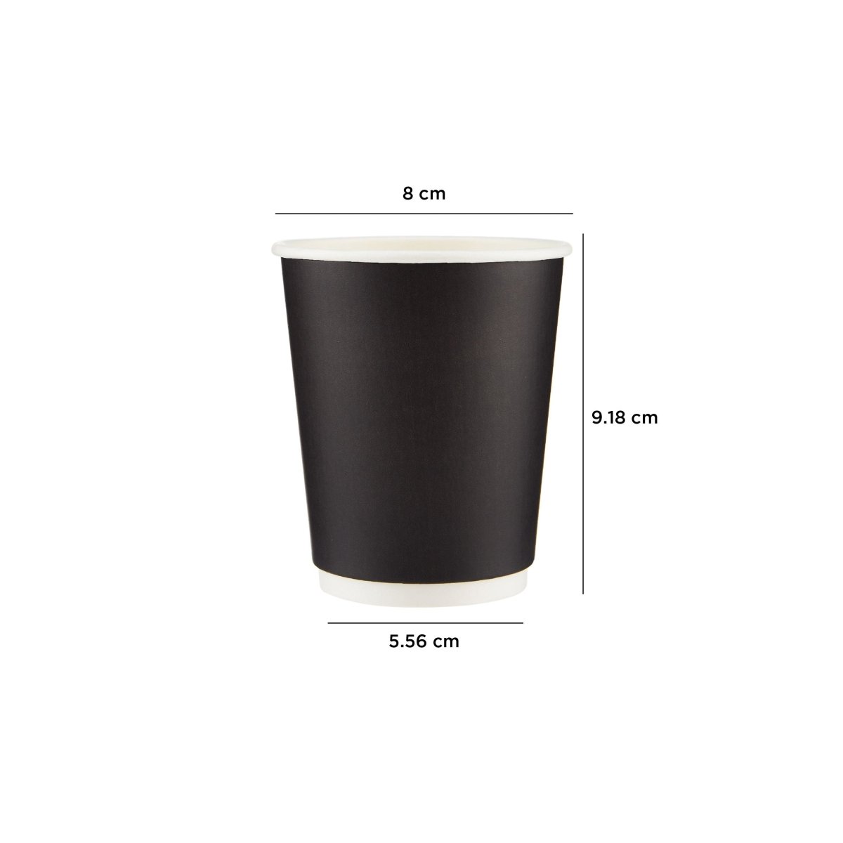 Black Double Wall Paper Cups - hotpackwebstore.com - Double Wall Paper Cups