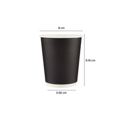 Black Double Wall Paper Cups - hotpackwebstore.com - Double Wall Paper Cups