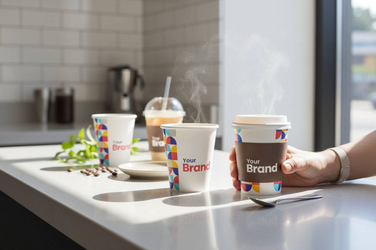 Branded cups lifestyle image