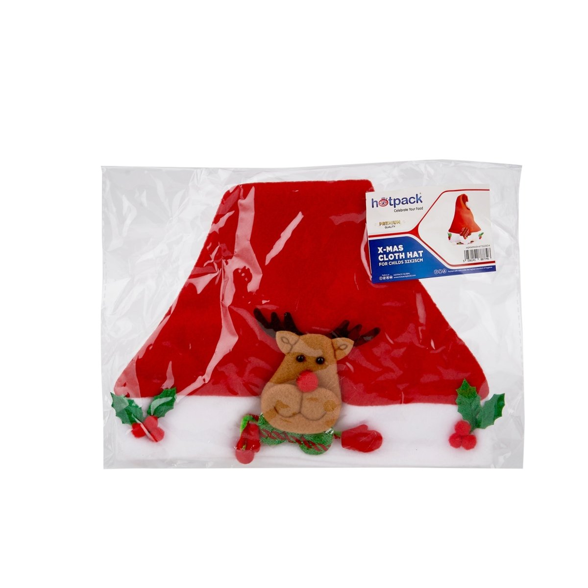 Christmas Santa Hat For Kids 32x 25 cm 1 Piece - hotpackwebstore.com - 