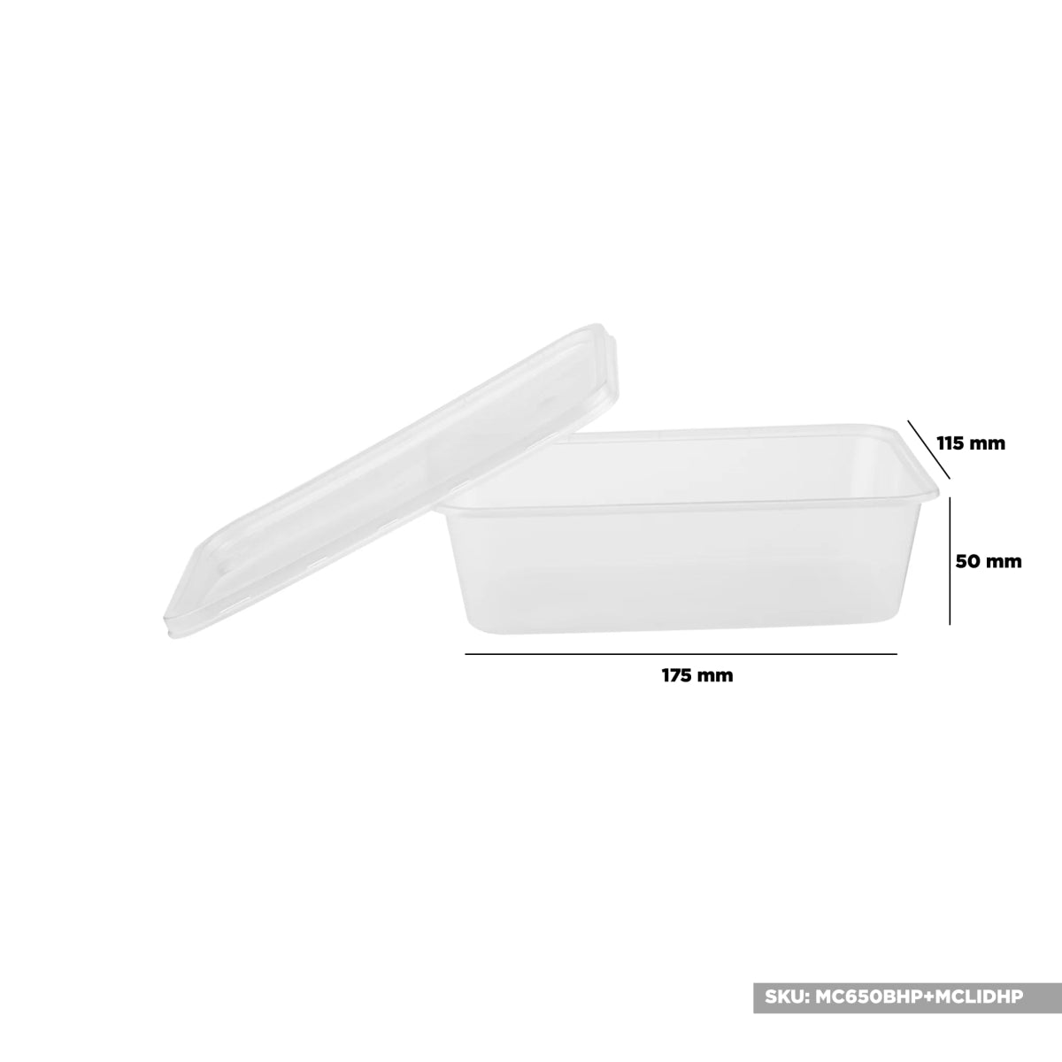 Clear Rectangle Microwave Container - hotpackwebstore.com - Microwavable Containers