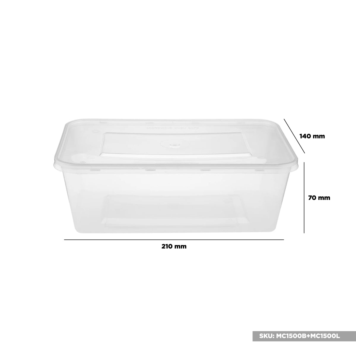 Clear Rectangle Microwave Container - hotpackwebstore.com - Microwavable Containers