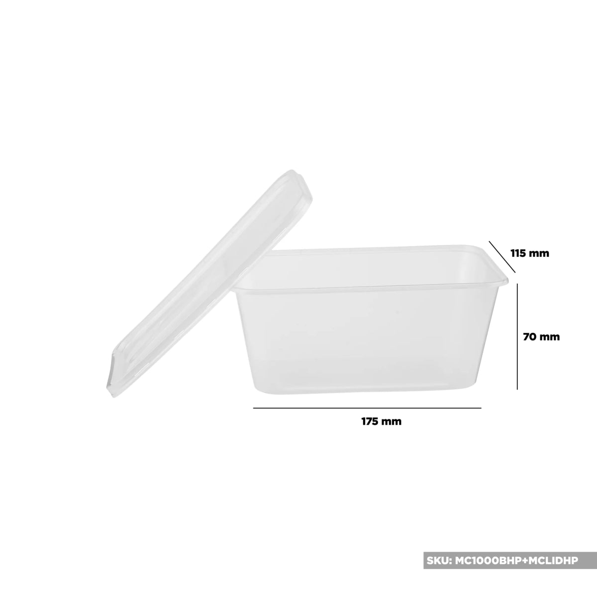 Clear Rectangle Microwave Container - hotpackwebstore.com - Microwavable Containers