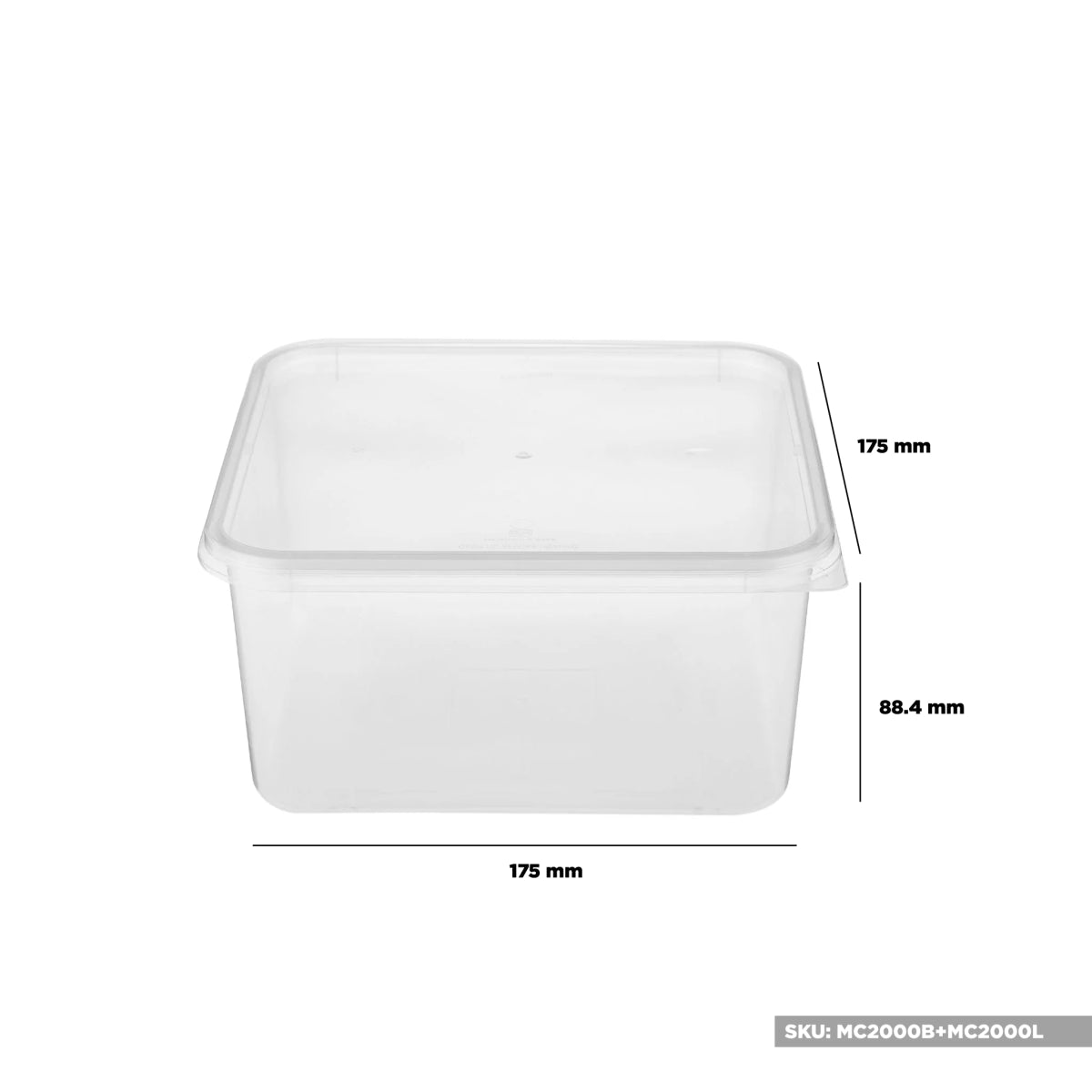 Clear Rectangle Microwave Container - hotpackwebstore.com - Microwavable Containers